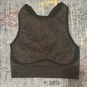Victoria's Secret Black and Gold Sports Bra